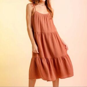 Cotton Gauze Tiered Dress